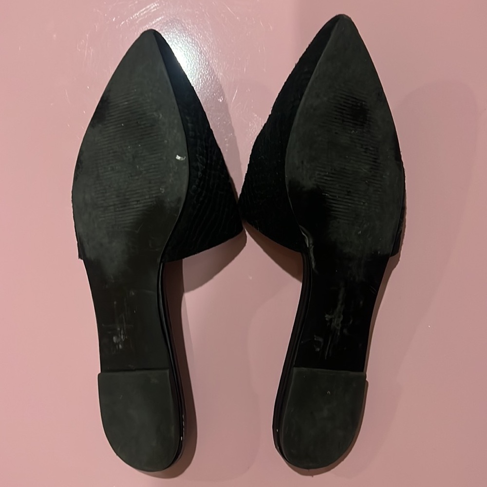 Silence + Noise black leather Slid-On -8M snake print - Picture 7 of 9